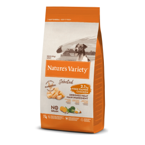 Nature Variety Cão Mini Adulto Selected No Grain Frango 1.5Kg